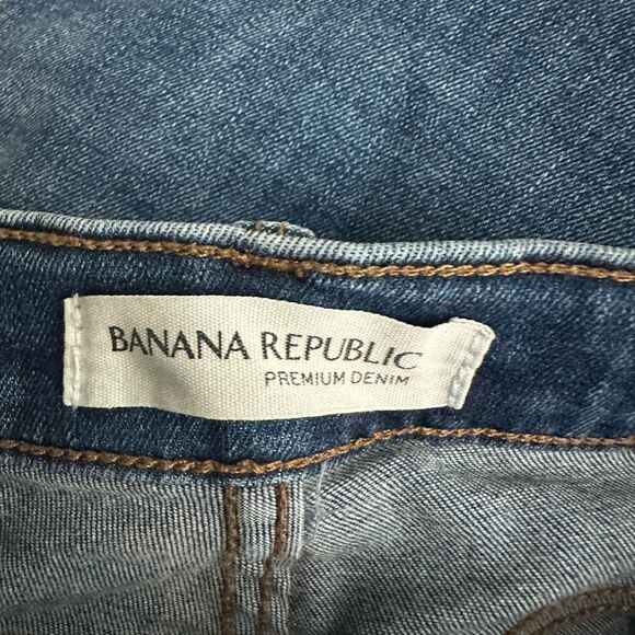 Banana Republic Premium Denim Jeans Size 27 Distressed Stretch Straight leg - Picture 7 of 8